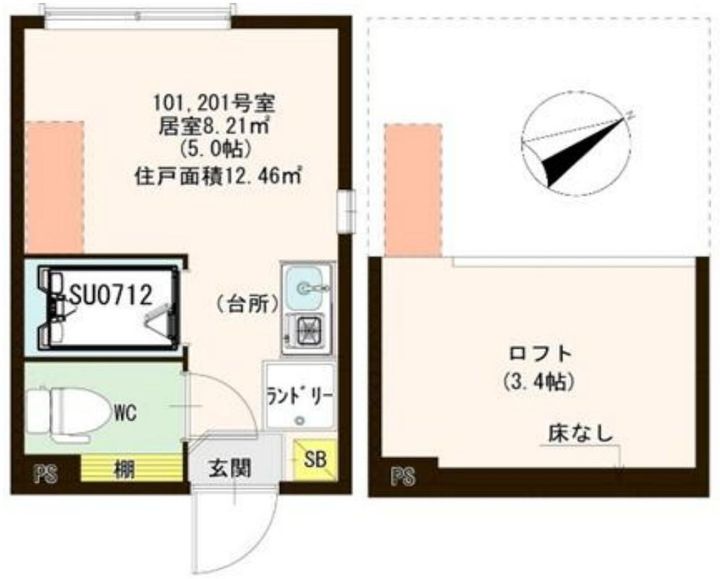 東京都北区志茂5(アパート)の賃貸物件の間取り