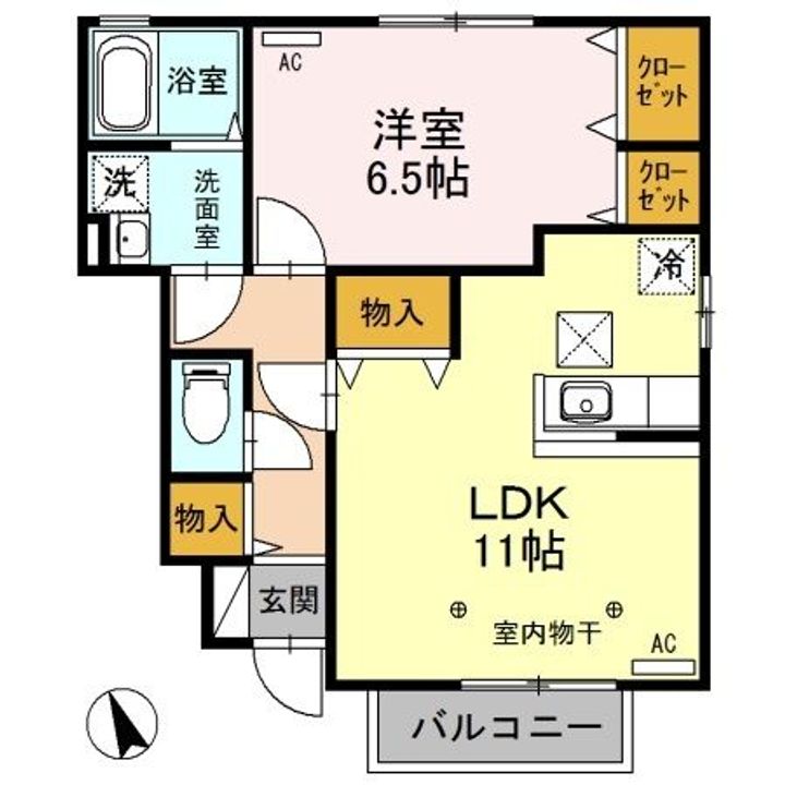ラルジュメゾン Bの間取り