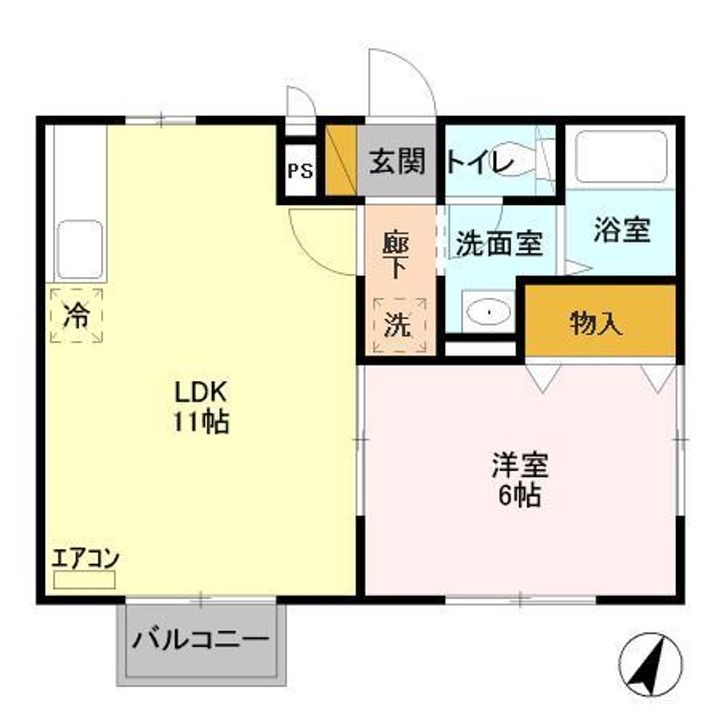 千葉県大網白里市みどりが丘3(アパート)の賃貸物件の間取り
