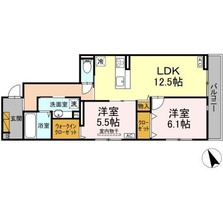 茨城県つくば市島(アパート)の賃貸物件の間取り
