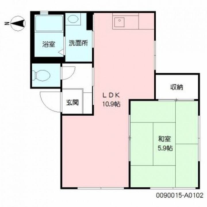 フレグランス大久保 A棟の間取り