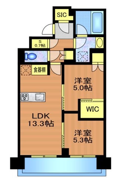 HARUMI FLAG SUN Village B棟の間取り