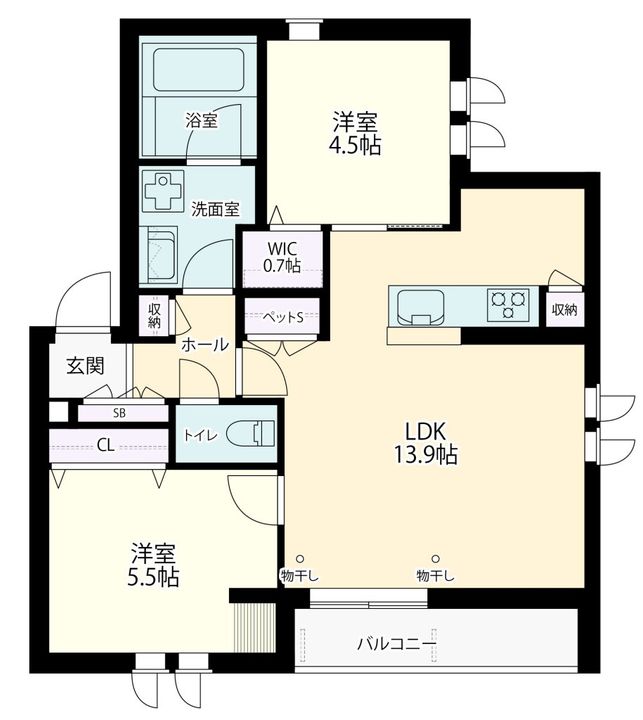 方南町アパートメントの間取り