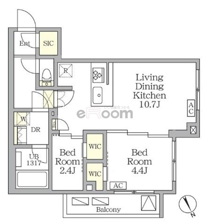 東京都文京区白山1(マンション)の賃貸物件の間取り