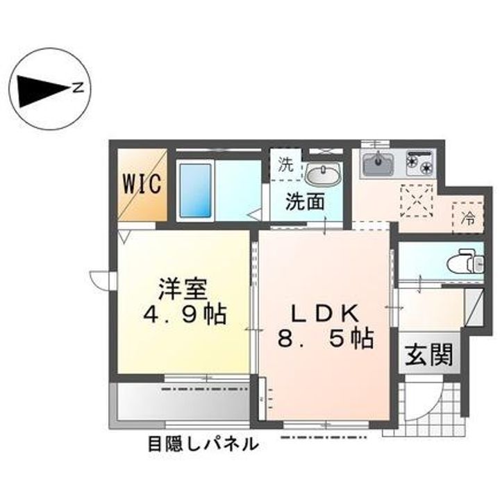 岐阜県岐阜市蔵前4(アパート)の賃貸物件の間取り