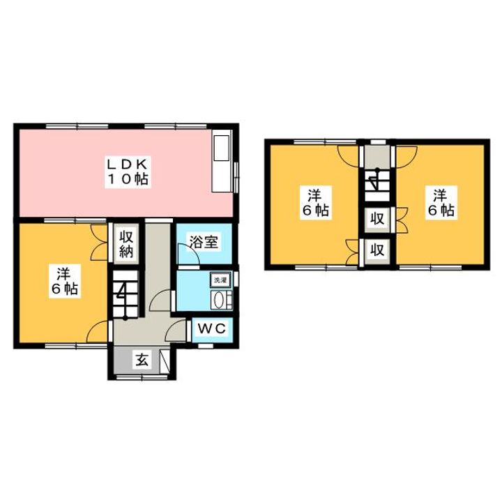 岐阜県岐阜市三田洞(一戸建)の賃貸物件の間取り