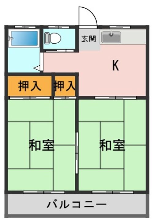 コーポ田辺の間取り