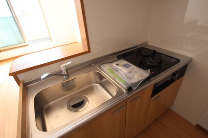 岡山県岡山市中区原尾島(アパート)の賃貸物件のキッチン