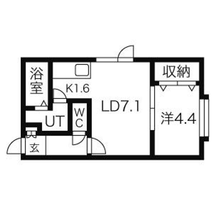 北海道札幌市豊平区平岸四条8(アパート)の賃貸物件の間取り