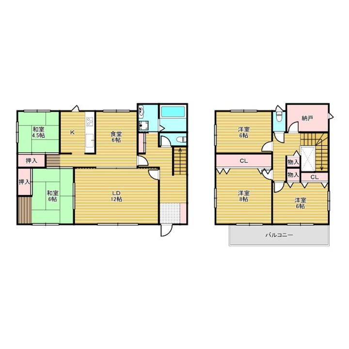 兵庫県川西市清和台東1(一戸建)の賃貸物件の間取り