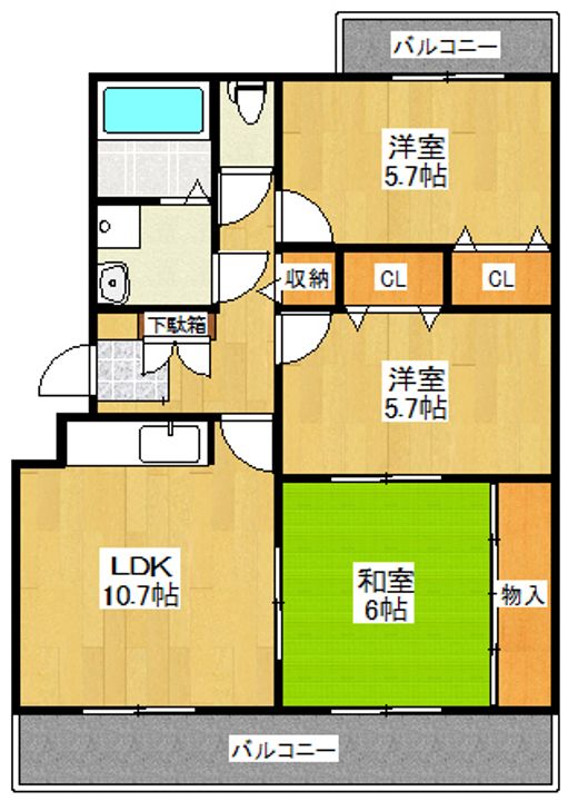 シャンティの間取り