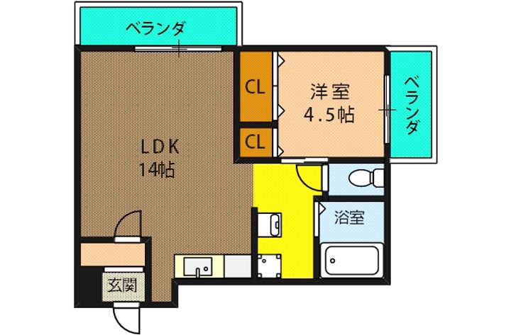 ヴィラ高殿の間取り