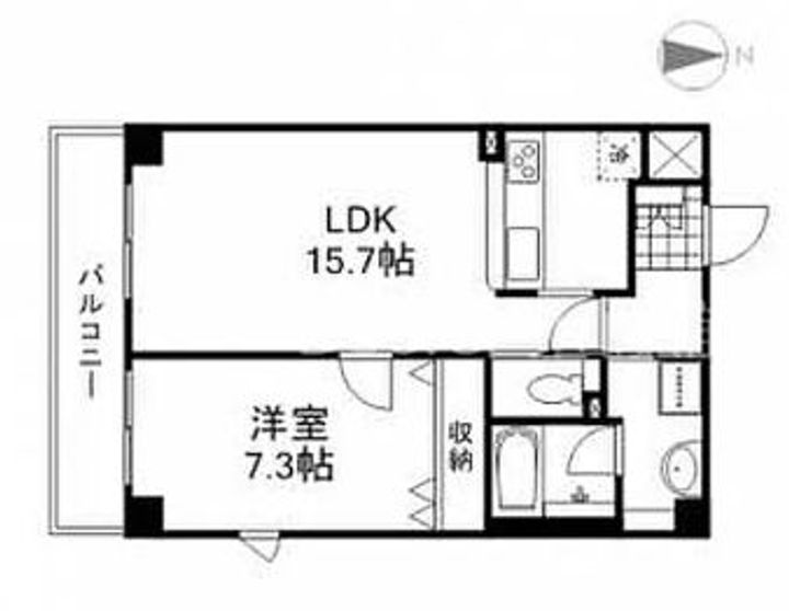 岡山県岡山市北区東島田町1(マンション)の賃貸物件の間取り