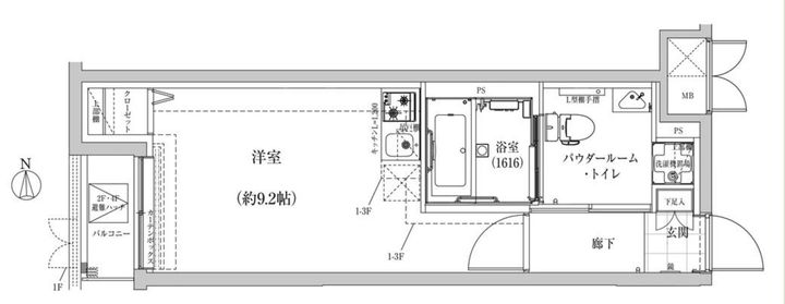 東京都中野区新井4(マンション)の賃貸物件の間取り