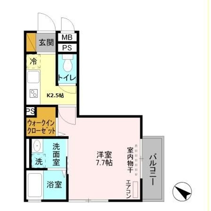 埼玉県川越市旭町1(アパート)の賃貸物件の間取り