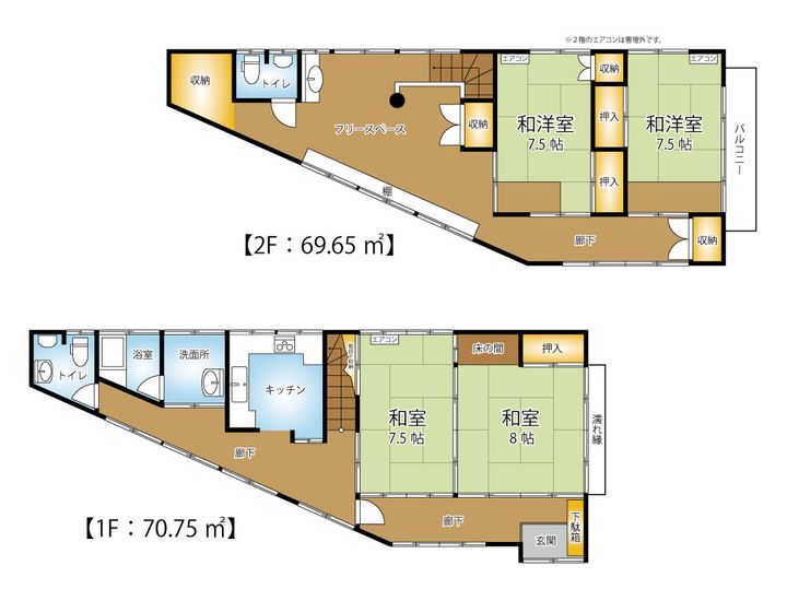 栃木県足利市八椚町(一戸建)の賃貸物件の間取り