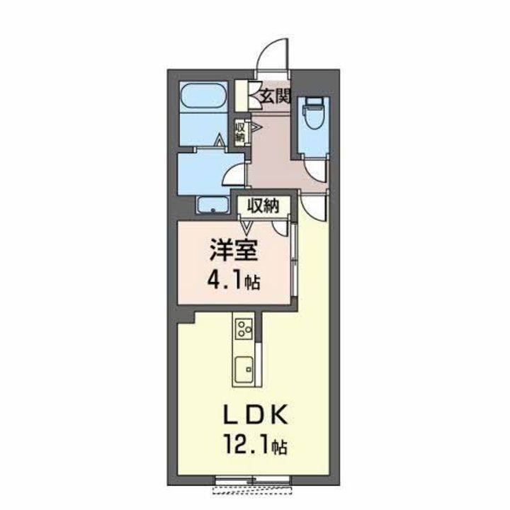 西浜田レジデンスの間取り