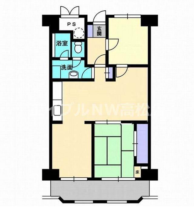 桜町マンションの間取り