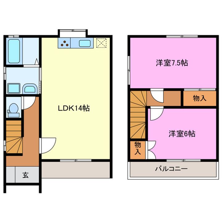 静岡県浜松市中央区東三方町(一戸建)の賃貸物件の間取り