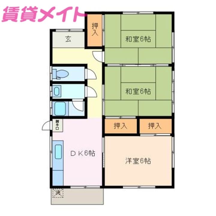 三重県松阪市五反田町5(一戸建)の賃貸物件の間取り