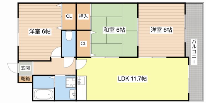 滋賀県湖南市平松北3(マンション)の賃貸物件の間取り