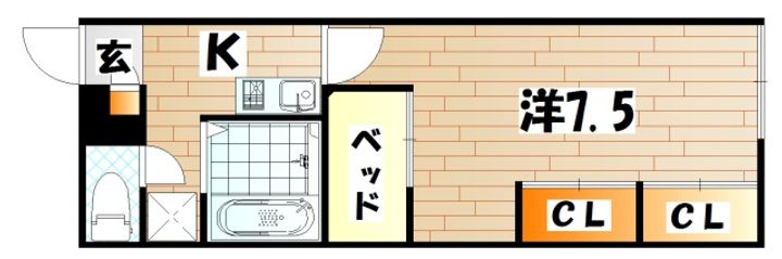 山口県下関市東向山町(アパート)の賃貸物件の間取り