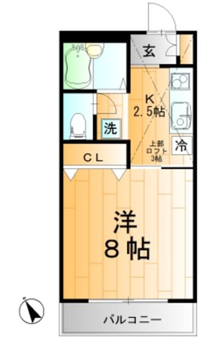 ToshiーHeights Bの間取り