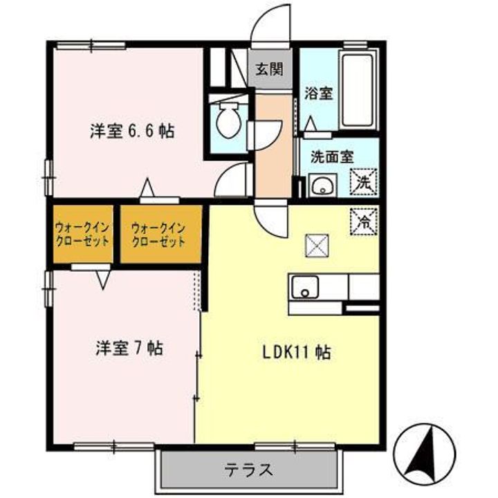 埼玉県三郷市泉1(アパート)の賃貸物件の間取り