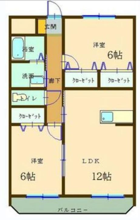 群馬県みどり市笠懸町鹿(マンション)の賃貸物件の間取り