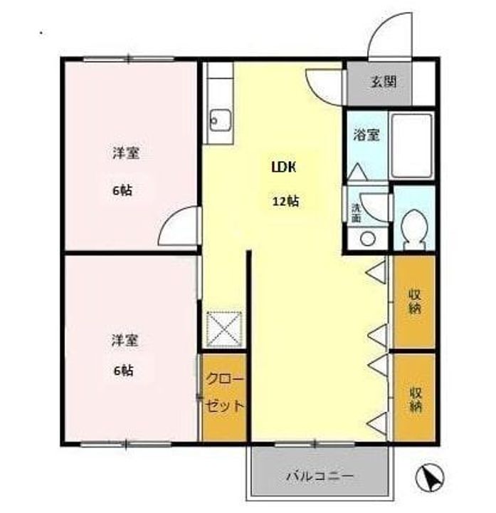 東京都八王子市元八王子町2(アパート)の賃貸物件の間取り