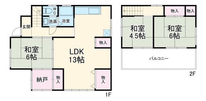 千葉県市原市姉崎(一戸建)の賃貸物件の間取り