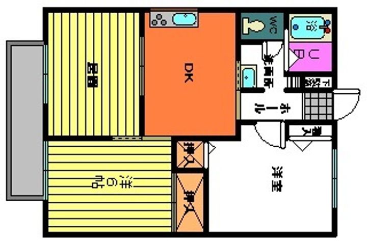 ハイツトロピカルEの間取り
