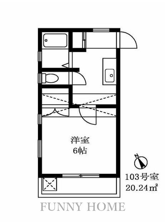 東京都世田谷区世田谷3(アパート)の賃貸物件の間取り