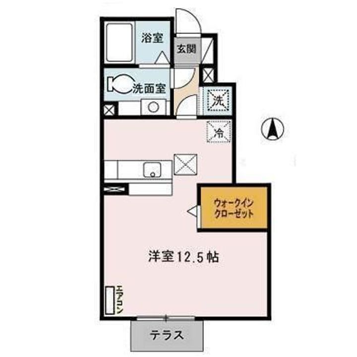 福島県いわき市泉もえぎ台2(アパート)の賃貸物件の間取り