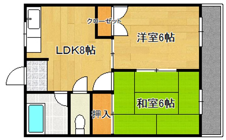三滝リバーハイツの間取り