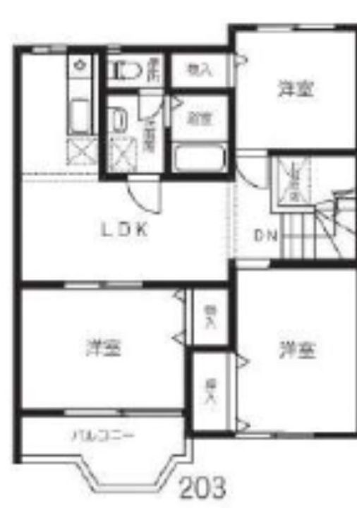 千葉県松戸市六実6(アパート)の賃貸物件の間取り