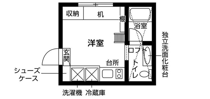 東京都小金井市緑町1(アパート)の賃貸物件の間取り