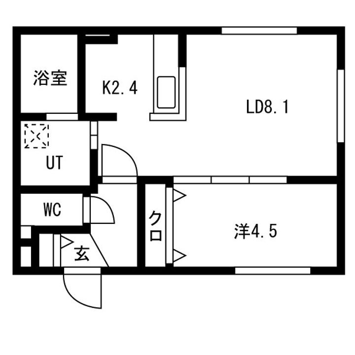 Mut福住(ムートフクズミ)の間取り