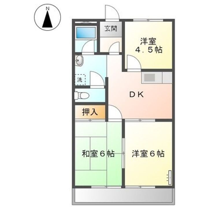 エクセル東山 B棟の間取り