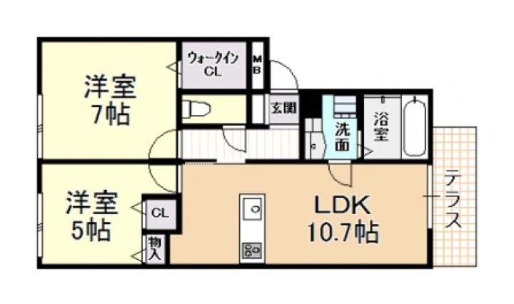 レジデンス平野の間取り