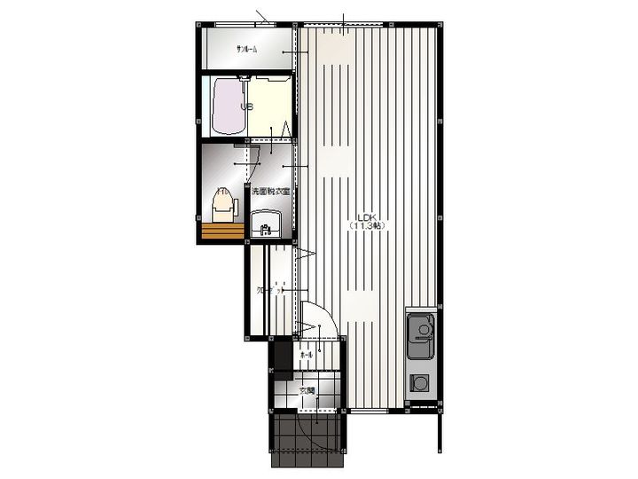 D BOX八幡 A棟の間取り