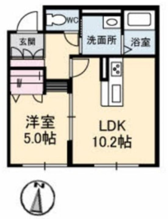 岡山県倉敷市田ノ上(マンション)の賃貸物件の間取り