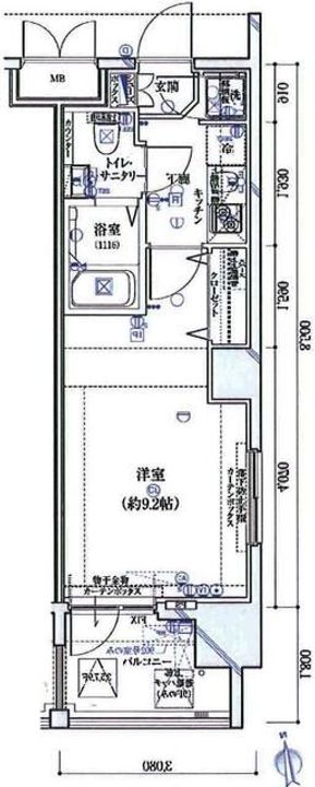 ガリシア九段下ライズの間取り