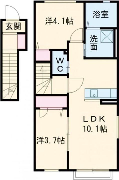 群馬県前橋市駒形町(アパート)の賃貸物件の間取り