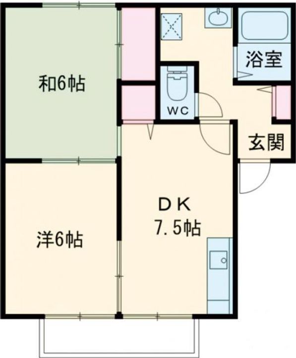 兵庫県三木市大村(アパート)の賃貸物件の間取り