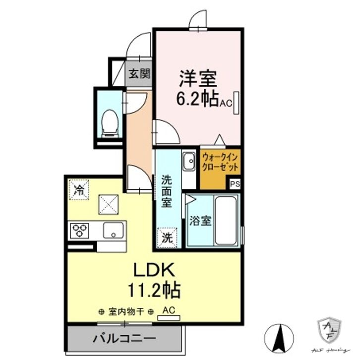 岐阜県美濃加茂市本郷町6(アパート)の賃貸物件の間取り