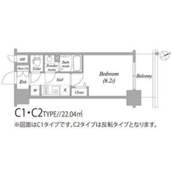大阪府大阪市西区本田4(マンション)の賃貸物件の間取り