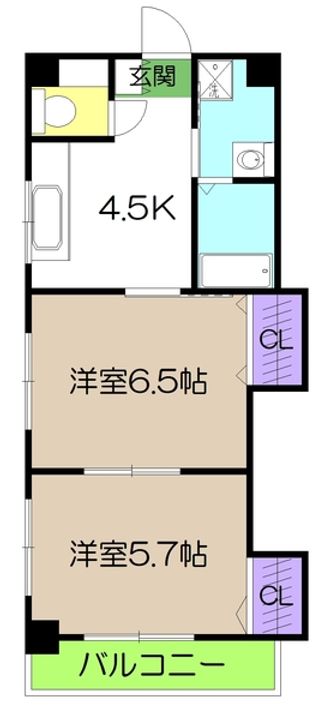 コーポ雄大の間取り