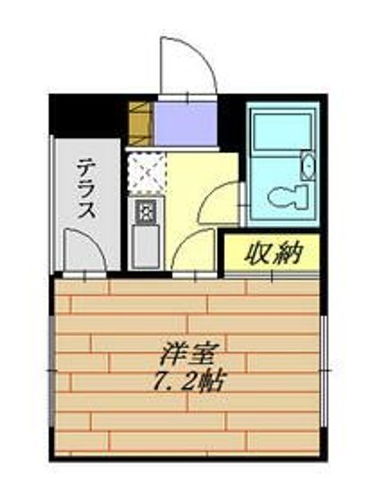 諏訪コーポ川崎 106号室の間取り