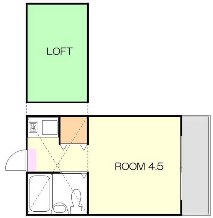 神奈川県横浜市旭区白根2(アパート)の賃貸物件の間取り